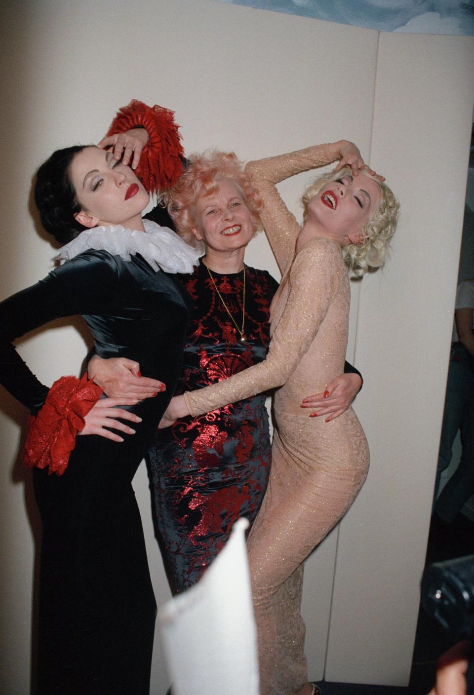 Vivienne Westwood backstage in 1992 (Getty Images)