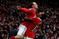 <p>What a way to win a derby. With less than 13 minutes to go, Nani’s deflected cross came to Rooney at an awkward angle. Nevermind that, though, as the England forward pulled out a textbook overhead kick into the far corner, leaving Joe Hart without a prayer. </p>