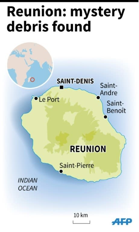 Map locating Saint-Andre, on Reunion island