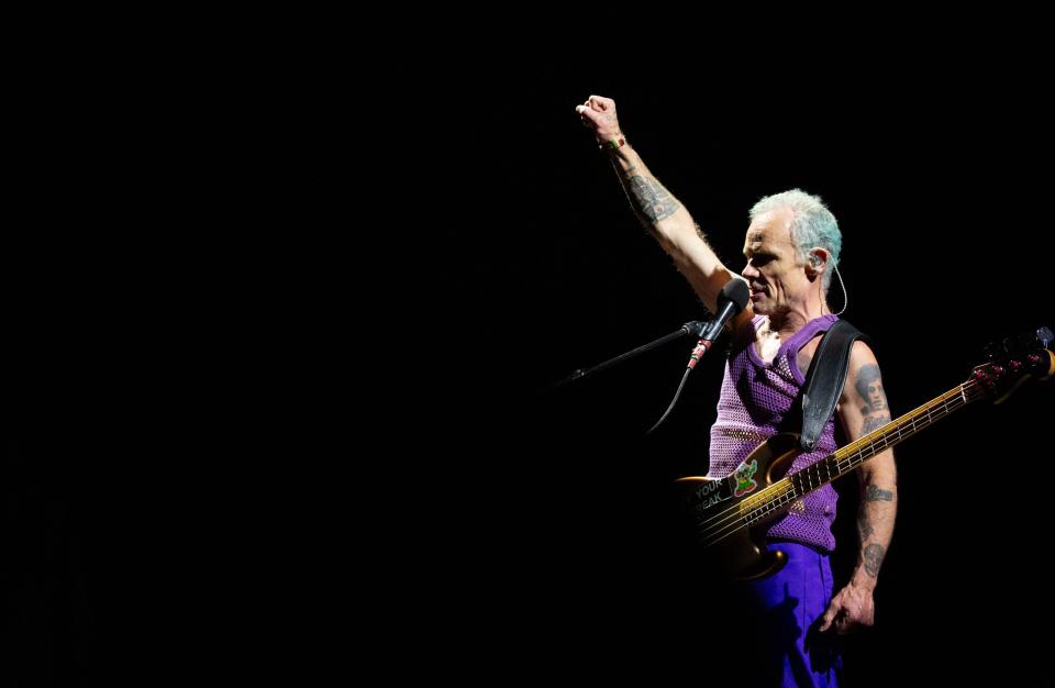 Red Hot Chili Peppers perform on the Home Plate stage on the first day of Innings Fest at Tempe Beach Park on Feb. 23, 2024.