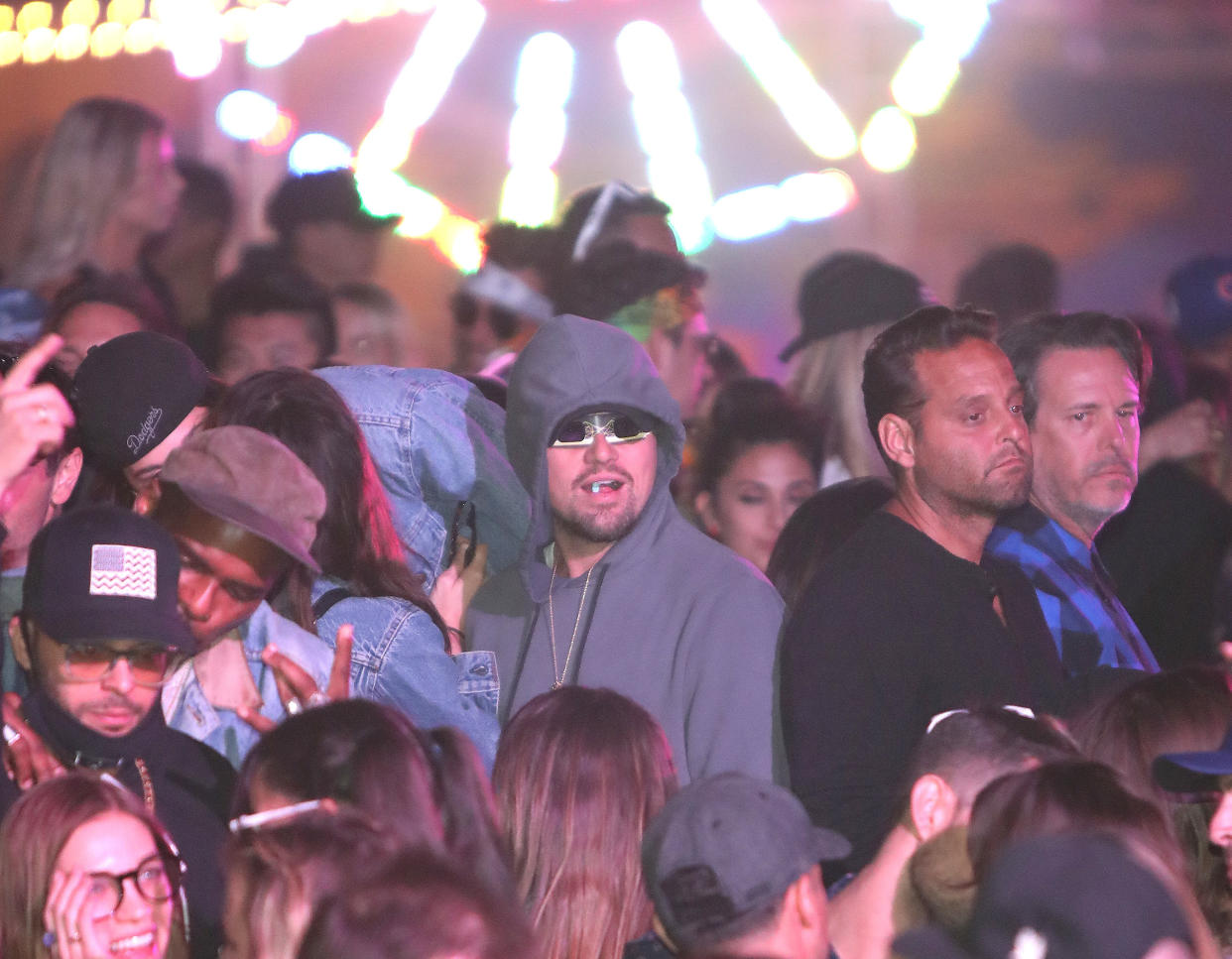 We peep ya, Leonardo DiCaprio, pictured at Coachella on April 14. (Photo: Jerod Harris/WireImage)