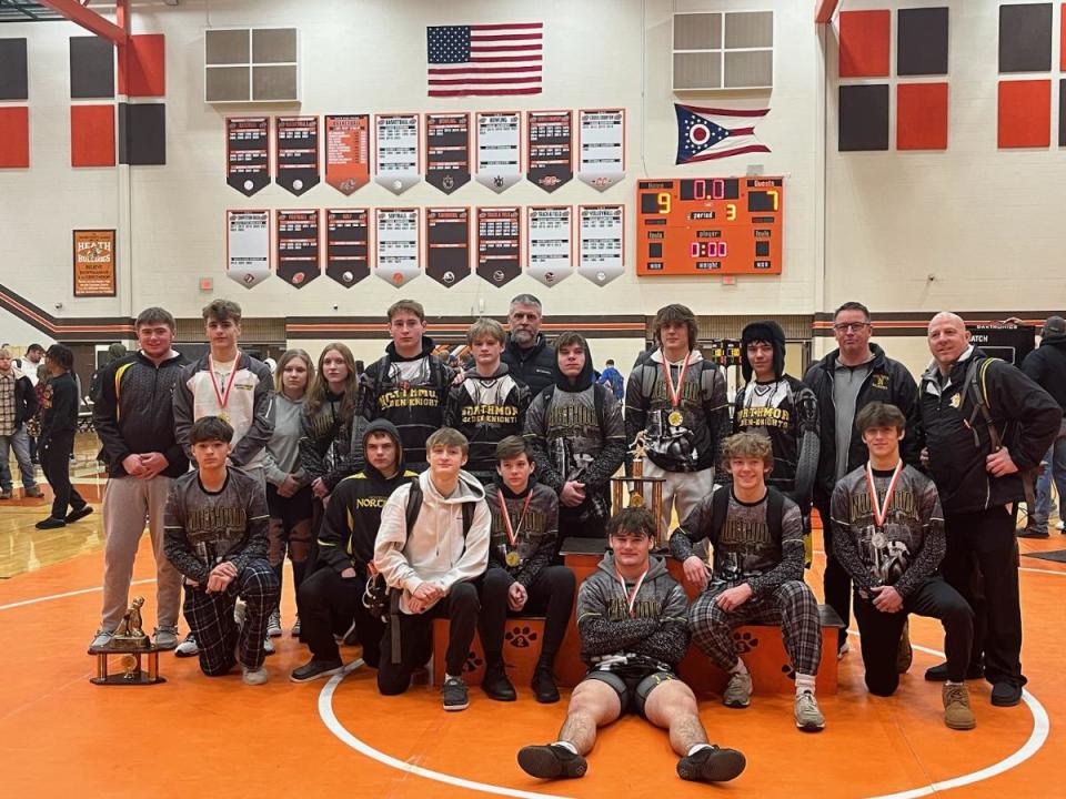 Northmor's wrestling team won the Robin Drumm Classic at Heath on Saturday as Cowin Becker was named the tourney's most outstanding wrestler.