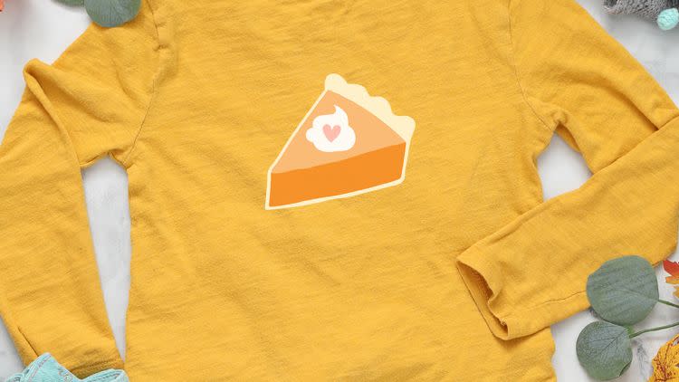 thanksgiving crafts pumpkin pie shirt