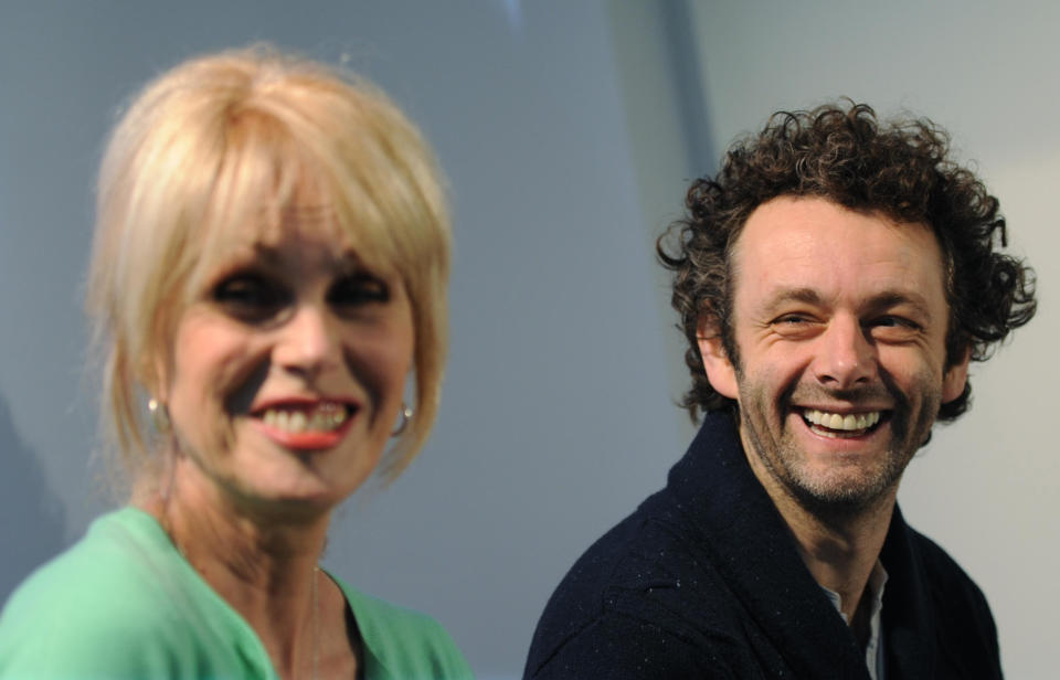 Actors Joanna Lumley and Michael Sheen read a manifesto for freedom for Belarus's artists and actors to draw attention to the plight of imprisoned Belarusian presidential candidate Andrei Sannikov, in London today.