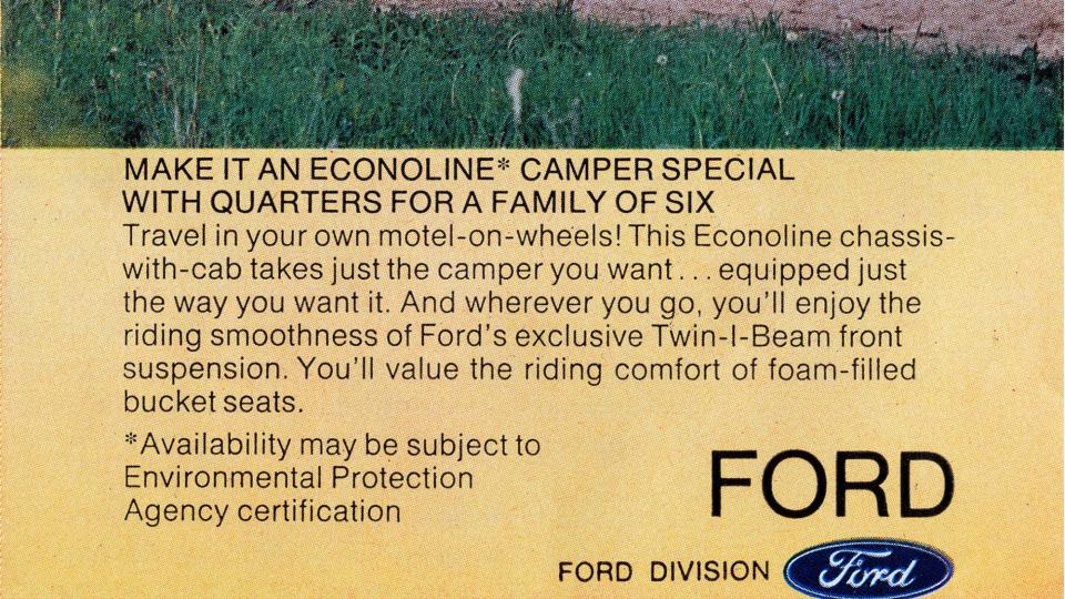 1973 ford econoline camper special magazine advertisement