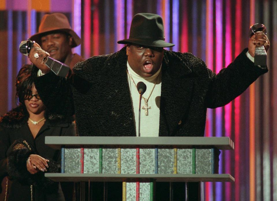 Christopher Wallace, aka Notorious B.I.G., aka Biggie Smalls, in December 1996.