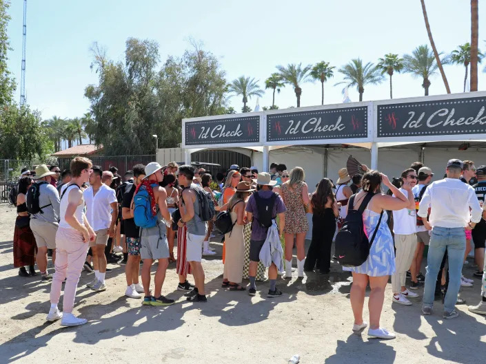 coachella id check line