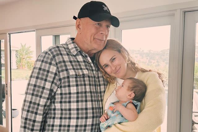 <p>Rumer Glenn Willis/Instagram</p> Bruce Willis with Rumer and Louetta