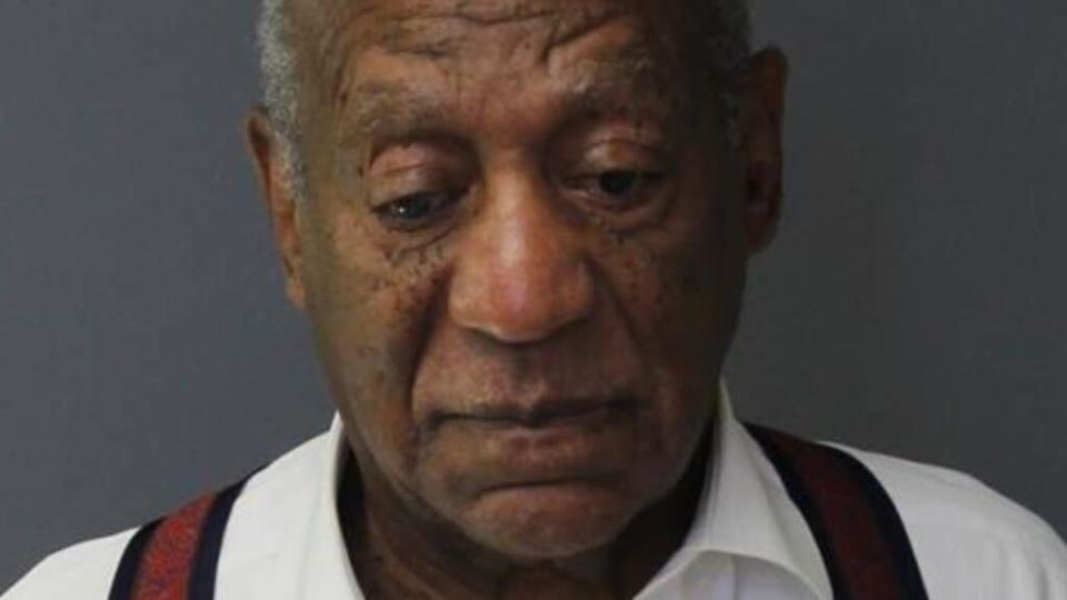 Bill Cosby is shown in his Eagleville, Pennsylvania mugshot in 2018, when he was sentenced to three-to-10 years for sexual assault. (Photo by Montgomery County Correctional Facility via Getty Images)