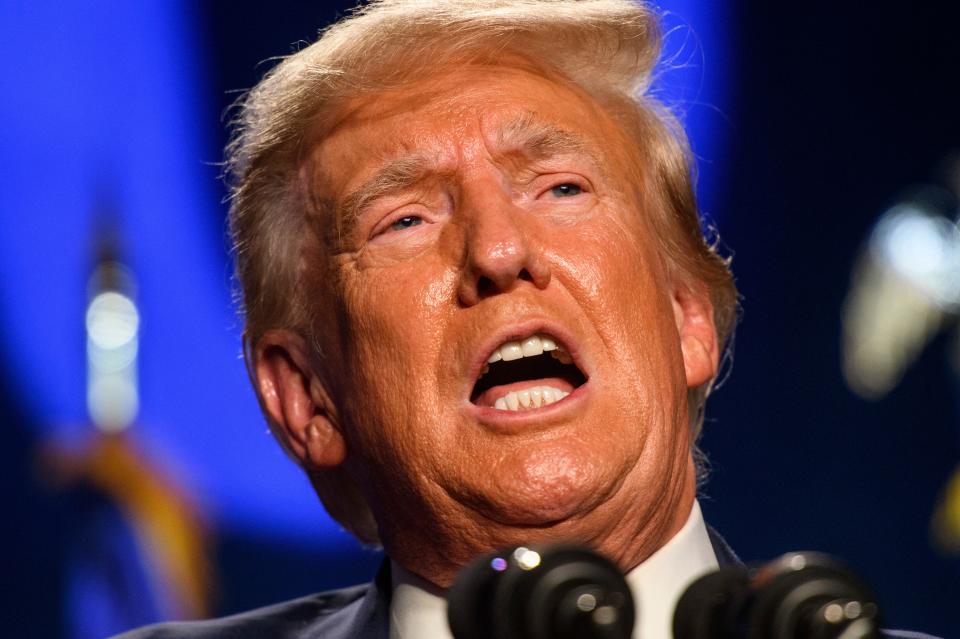 Donald Trump at the 56th Annual Silver Elephant Dinner hosted by the South Carolina Republican Party on August 5, 2023 in Columbia, South Carolina