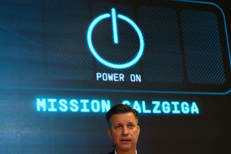 FILE PHOTO: Groundbreaking ceremony for Volkswagen's first battery plant, in Salzgitter