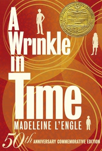 50th anniversary commemorative edition book jacket of 'A Wrinkle in Time' by Madeline L'Engle; pegged to story on Scholastic Parent & Child 100 Greatest Books for Kids [Via MerlinFTP Drop]