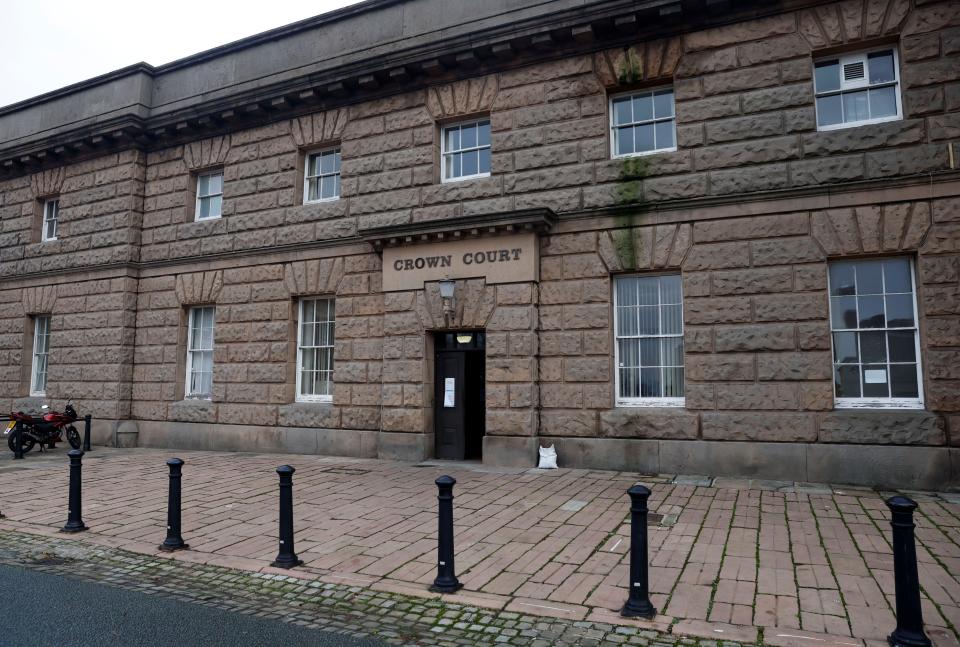 General view outside Chester Crown Court as a bail hearing takes place for Manchester City defender Benjamin Mendy who has been charged with rape and sexual assault, Chester, Britain, January 7, 2022 REUTERS/Jason Cairnduff