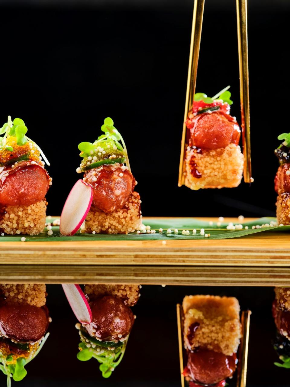 The spicy tuna biscuit at Saiko-I Sushi Lounge & Hibachi in Boca Raton is only $14 on Valentine's Day.