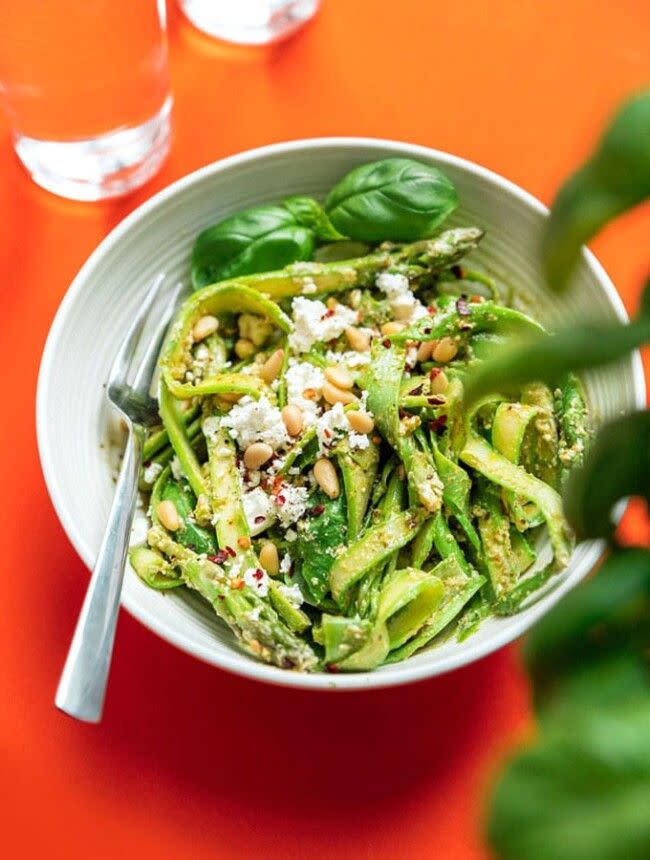 Asparagus Noodles with Vegan Pesto