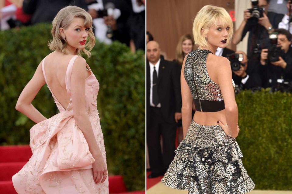 <p>Getty (2)</p> Taylor Swift at the Met Gala