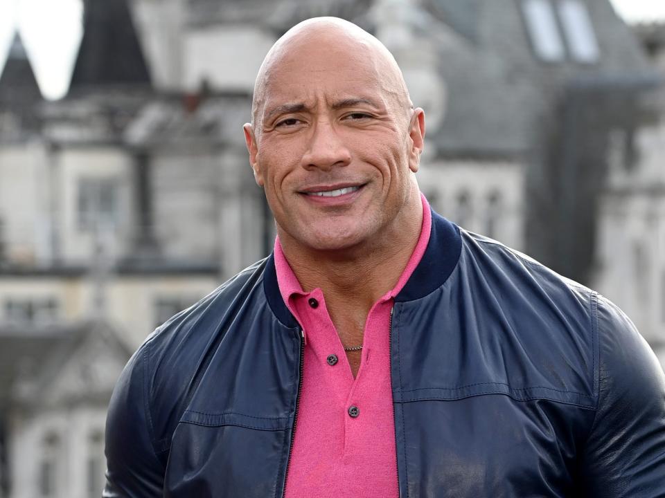 OCTOBER 17: Dwayne Johnson aka The Rock attends the "Black Adam" photo call at The Corinthia Hotel on October 17, 2022 in London, England.