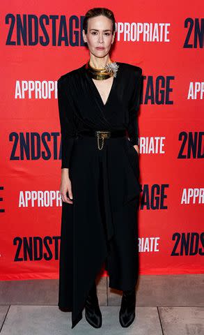 <p>John Nacion/FilmMagic</p> Sarah Paulson attends the "Appropriate" Broadway opening night afterparty at Hayes Theater on Dec. 18, 2023 in New York City