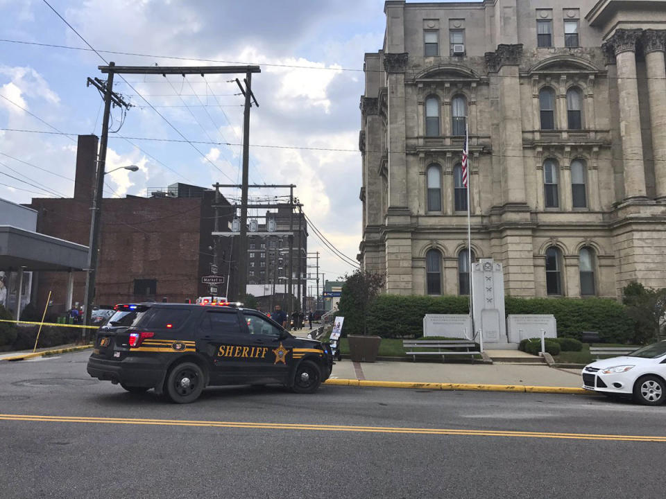 Jefferson County Judge Joseph Bruzzese Jr. was ambushed Monday in front of the Jefferson County Courthouse in Steubenville, Ohio. (AP)