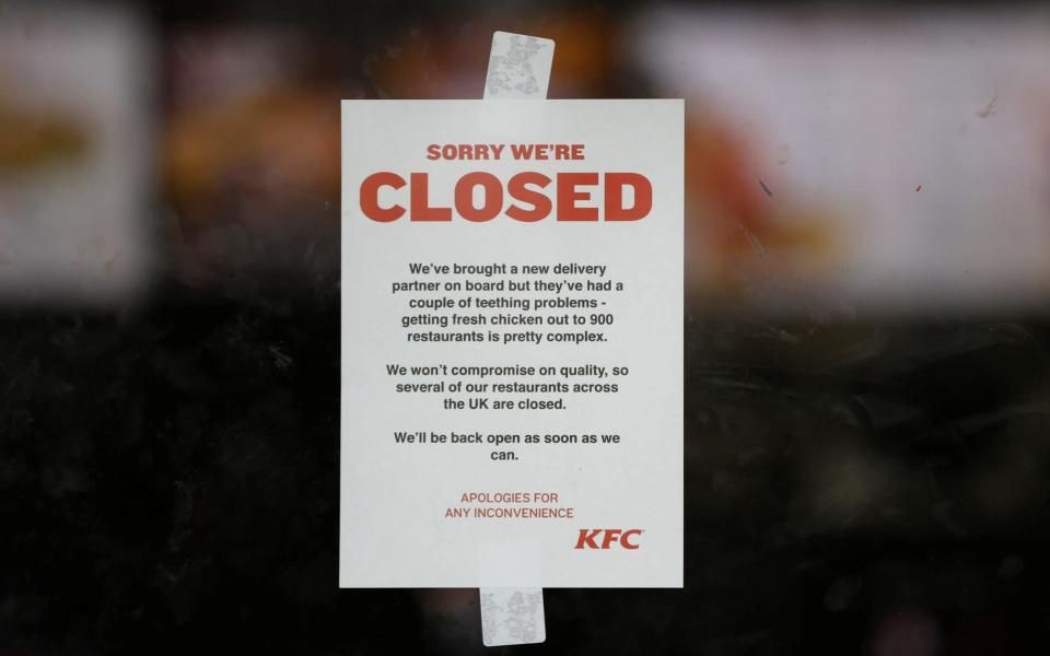 The KFC shortage has caused panic - REUTERS