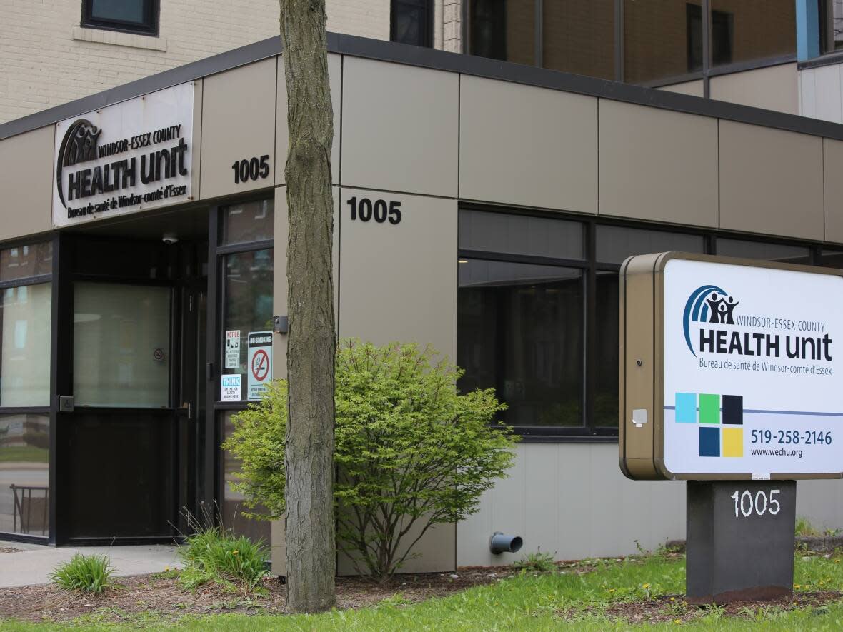 The Windsor-Essex County Health Unit building on Ouellette Avenue in Windsor is shown in a file image. (Sanjay Maru/CBC - image credit)