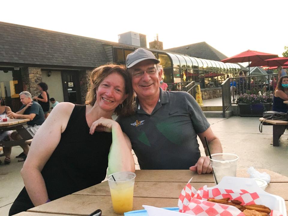 Greta and Jeffrey Mumper at Lake Monroe.