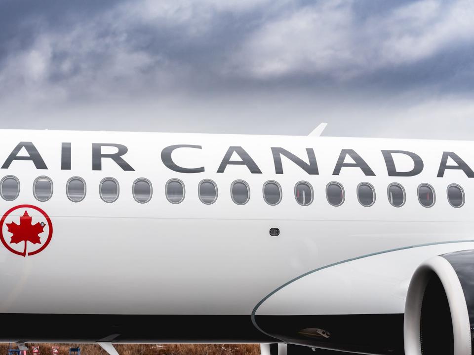 A220 Air Canada fuselage close up