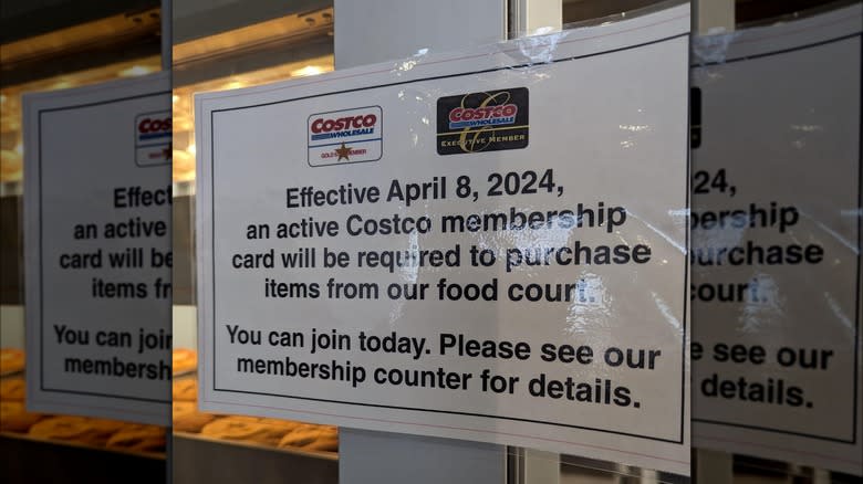 Costco policy change sign