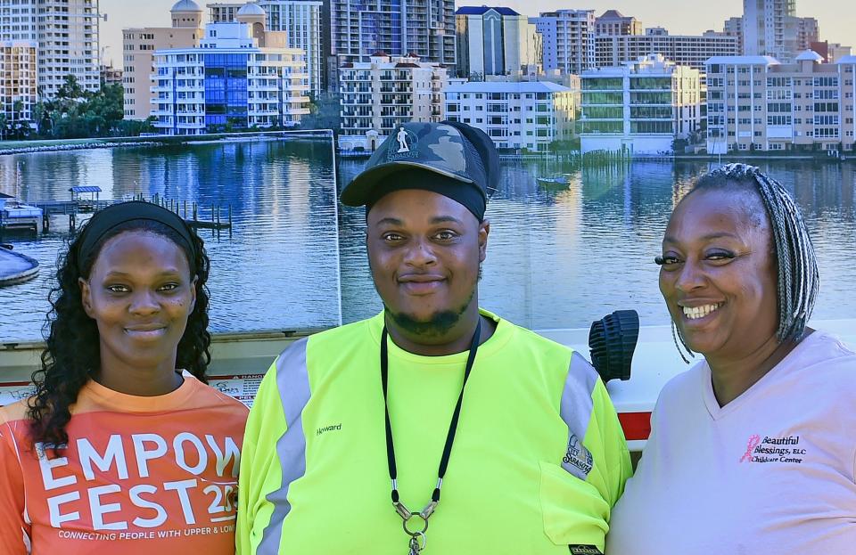 Howard Young with his wife Katrece Young and mom Valarie Butler, on right.