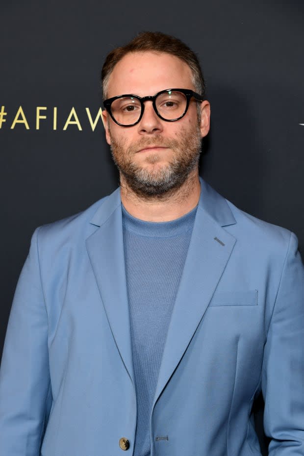 Seth Rogen attends the AFI Awards Luncheon at Four Seasons Hotel Los Angeles at Beverly Hills on Jan. 13, 2023.<p><a href="https://www.gettyimages.com/detail/1456245392" rel="nofollow noopener" target="_blank" data-ylk="slk:Jon Kopaloff/Getty Images;elm:context_link;itc:0;sec:content-canvas" class="link ">Jon Kopaloff/Getty Images</a></p>