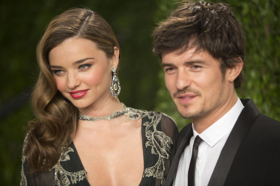 <a href="http://www.huffingtonpost.com/2013/10/25/orlando-bloom-miranda-kerr-split_n_4162443.html?utm_hp_ref=celebrity-splits" target="_blank">Miranda Kerr and Orlando Bloom split</a> in October after three years of marriage. The two released a statement saying they "love, support and respect each other as both parents of their son and as family."