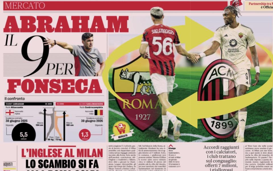 GdS: ‘Abraham, the 9 for Fonseca’ – why Milan and Roma are pushing for a swap deal