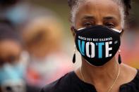 FILE PHOTO: First day of in-person early voting for the general elections in Durham, North Carolina