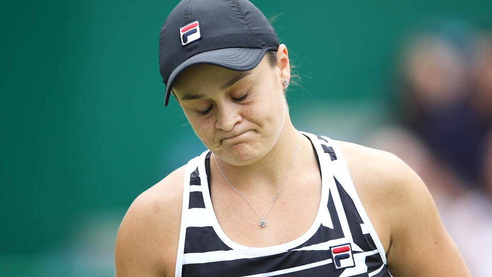 Ash Barty has suffered an injury setback. (Photo by Tim Goode/PA Images via Getty Images)