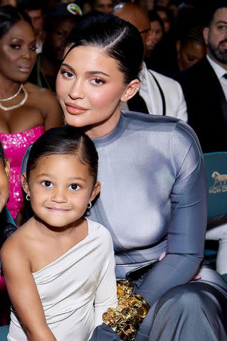 Matt Winkelmeyer/Getty Images for MRC Stormi West site front row with mom, Kylie Jenner