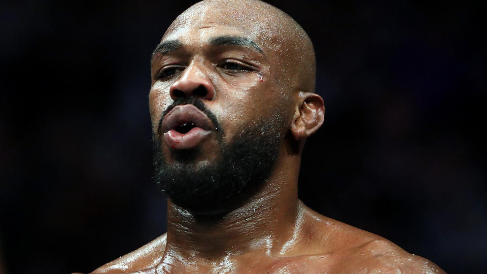 Jon Jones is hopeful a fight against Francis Ngannou will come together. (Photo by Ronald Martinez/Getty Images)