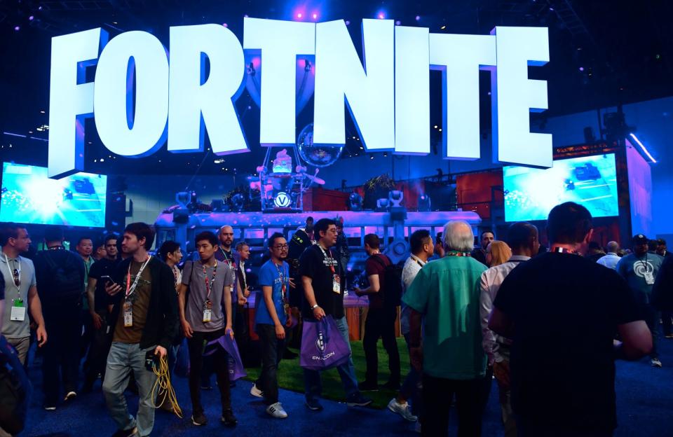 During a break before the prize round of its star-studded Fortnite Pro-Am