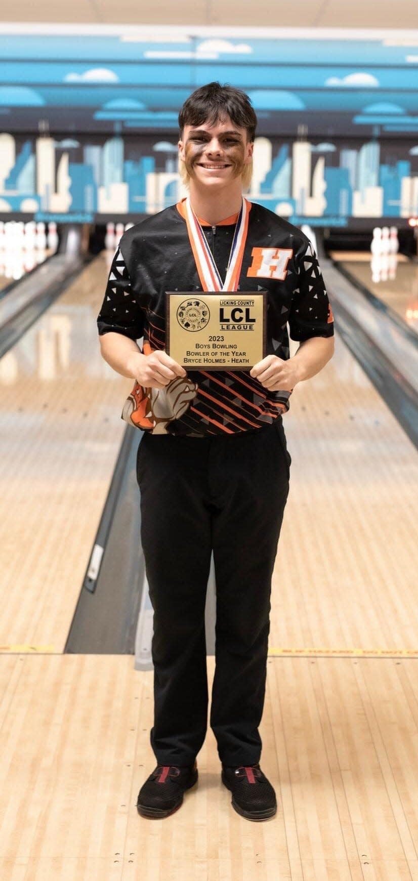 Heath senior Bryce Holmes earned Licking County League Bowler of the Year honors.