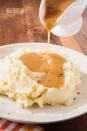 <p>Just because you can't eat gluten doesn't mean you can't have AMAZING gravy. Butter, herbs, and seasoning make this gravy DIVINE.<br><br>Get the <strong><a href="https://www.delish.com/holiday-recipes/thanksgiving/a24520700/gluten-free-gravy-recipe/" rel="nofollow noopener" target="_blank" data-ylk="slk:Gluten-Free Gravy recipe;elm:context_link;itc:0;sec:content-canvas" class="link ">Gluten-Free Gravy recipe</a></strong>.</p>