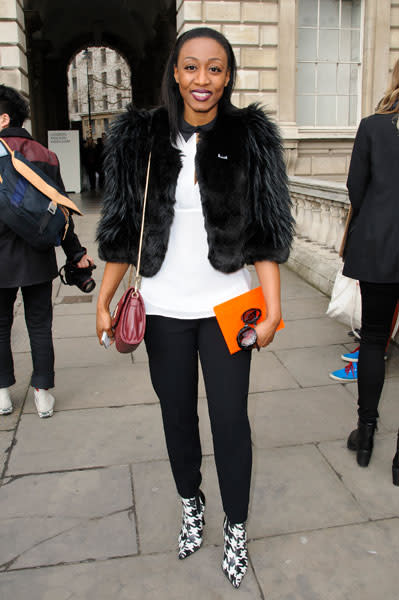 London Fashion Week AW13 FROW Beverley Knight © Getty