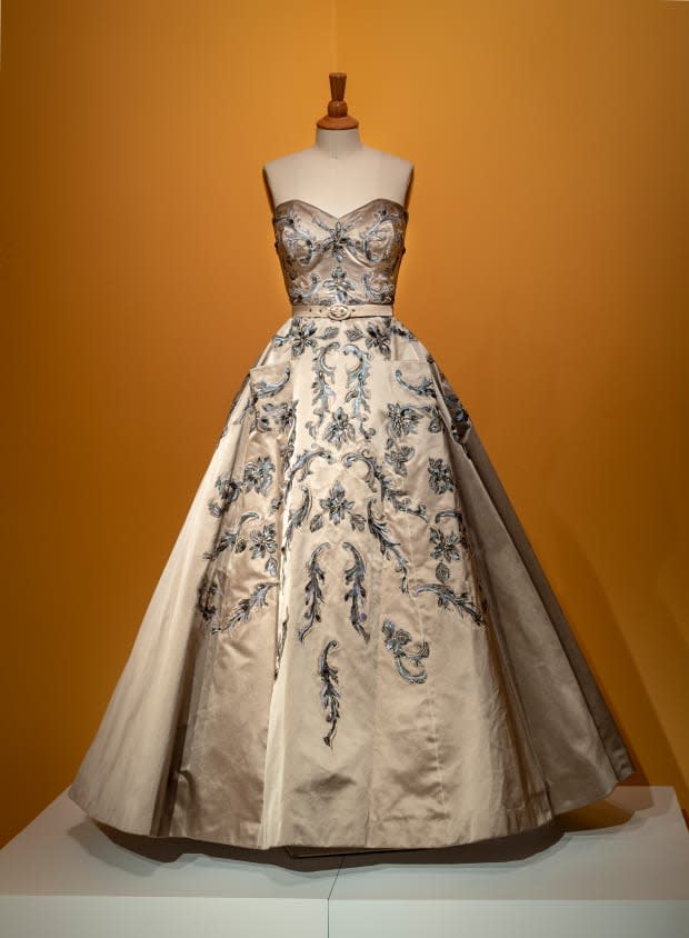 <em>Princess Margaret's gown designed by Michele Clapton for 'The Crown' season one to be on display in 'Costuming the Crown' at the Winterthur. Photo: Courtesy of the Winterthur</em>
