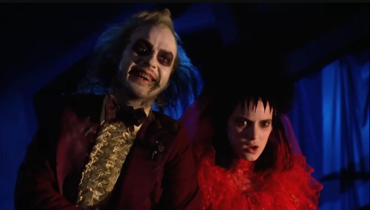  Michael Keaton as Betelgeuse and Winona Ryder as Lydia in Beetlejuice (1988). 