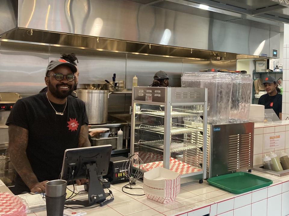 Derrick Braziel, the owner of Pata Roja Taqueria on Court Street, Downtown.
