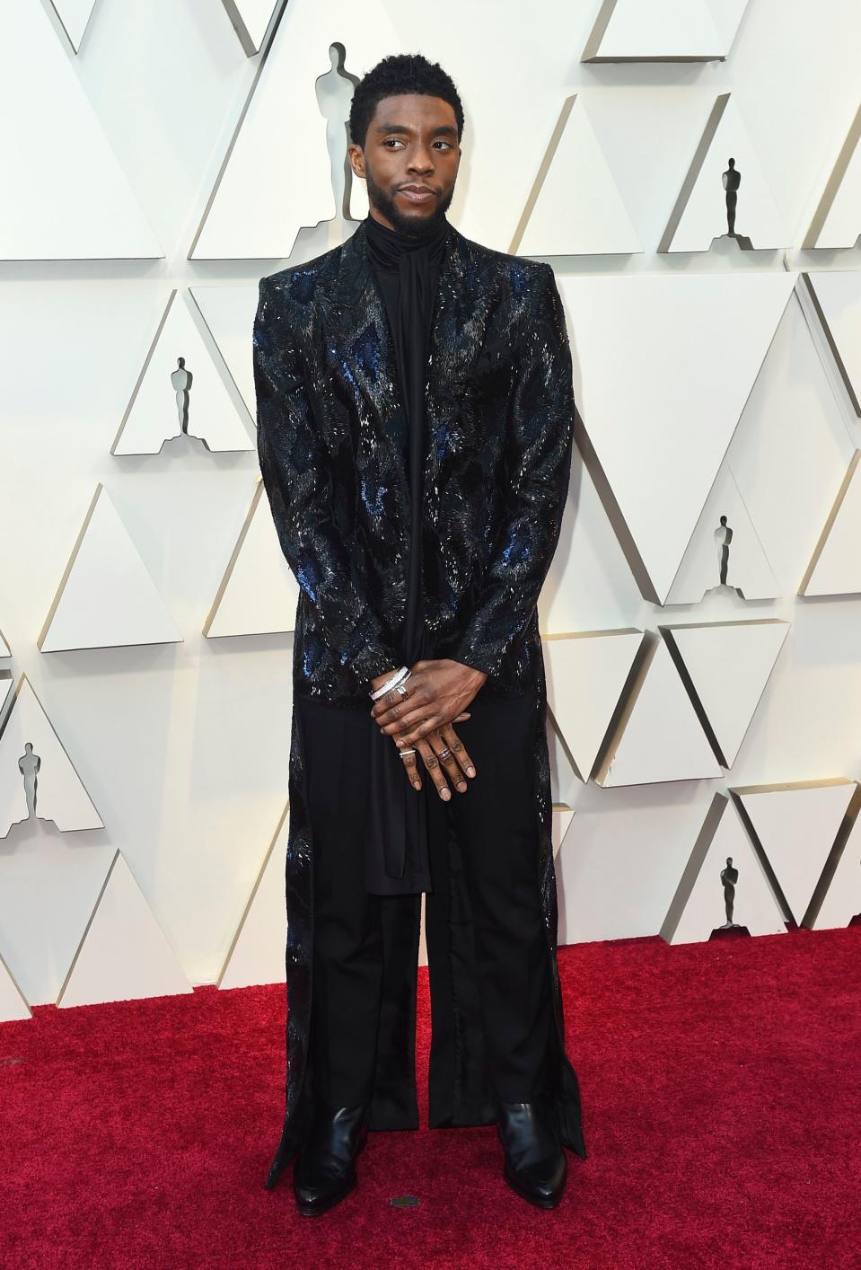 Chadwick Boseman in Givenchy Couture, 2019 Oscars