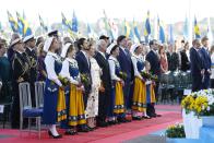 <p>The Swedish royals dressed in traditional garb for the country's annual <a href="https://www.townandcountrymag.com/society/tradition/g27813429/crown-princess-victoria-estelle-sweden-national-day-2019-photos/" rel="nofollow noopener" target="_blank" data-ylk="slk:National Day celebration;elm:context_link;itc:0;sec:content-canvas" class="link ">National Day celebration</a>. </p>