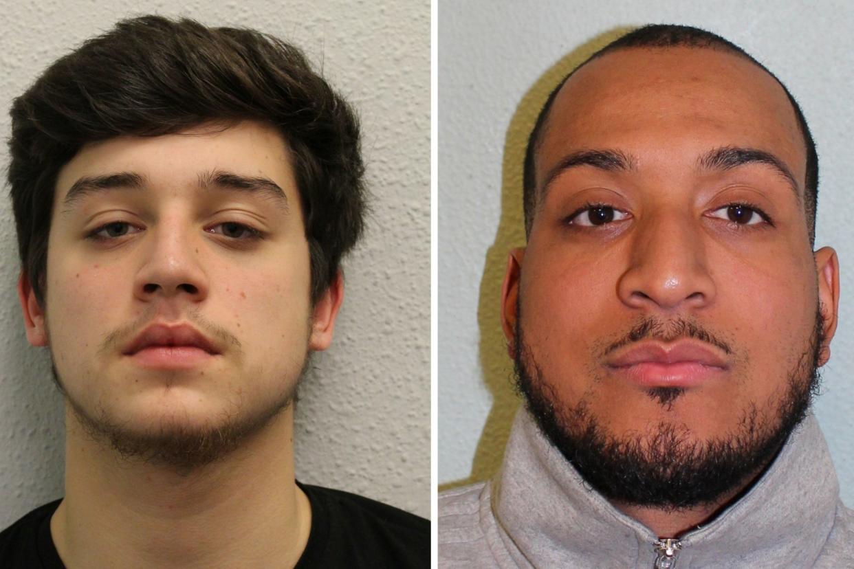 Suspects: William Deo (left) and Gavin Okwu-Brewis who police would like to speak to in connection with an incident: PA