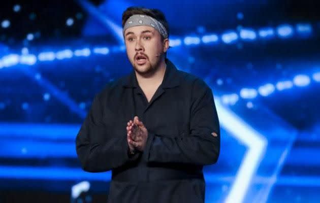 Oh Kieran, you poor man. You have no idea what's about to happen. Source: Britain's Got Talent