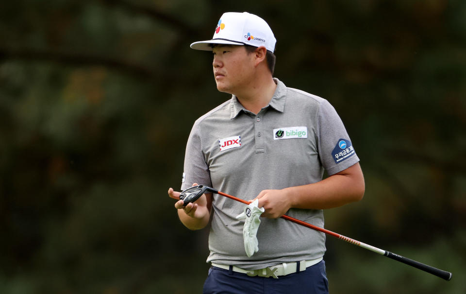 Sungjae Im is one stroke off the lead at Augusta. (Photo by Jamie Squire/Getty Images)