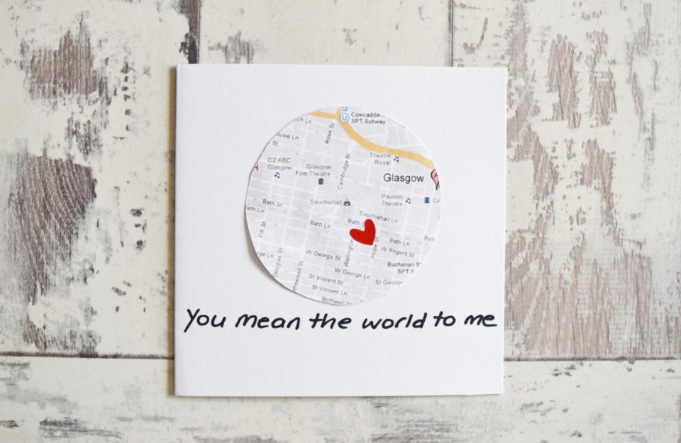 You Mean the World to Me Card: Step 4