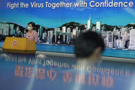 Hong Kong Chief Executive Carrie Lam listens to a reporter's questions during a press conference in Hong Kong, Tuesday, Sept. 22, 2020. Lam said the semi-autonomous Chinese territory has seen its image damaged in the international arena following China’s imposition in June of a sweeping national security law demanding total loyalty to China’s ruling Communist Party. Lam declined to comment directly to reporters on the reasons behind the resignation of an Australian judge on Hong Kong’s top court that has raised the questions about the future of judicial independence in the territory. (AP Photo/Vincent Yu)